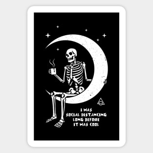 Social distancing on the moon Sticker